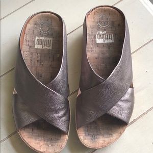 Fitflop Kys Slide Metallic Cork Sandals